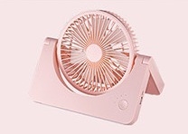 4000mah rosa USB recargable plástico mini ventilador DC 5V motor malla extraíble
